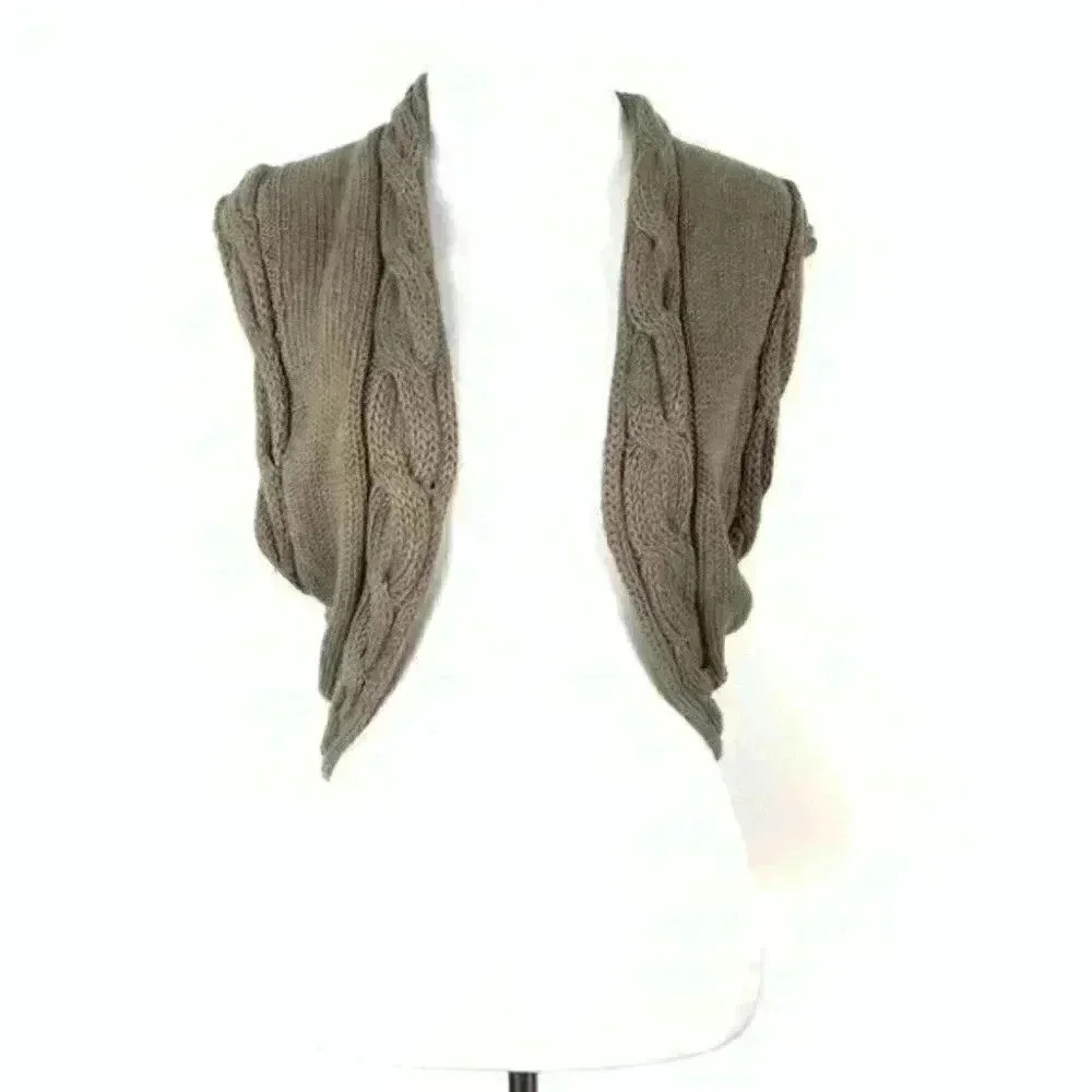The limited sweater size XS Brown open knit shrug
